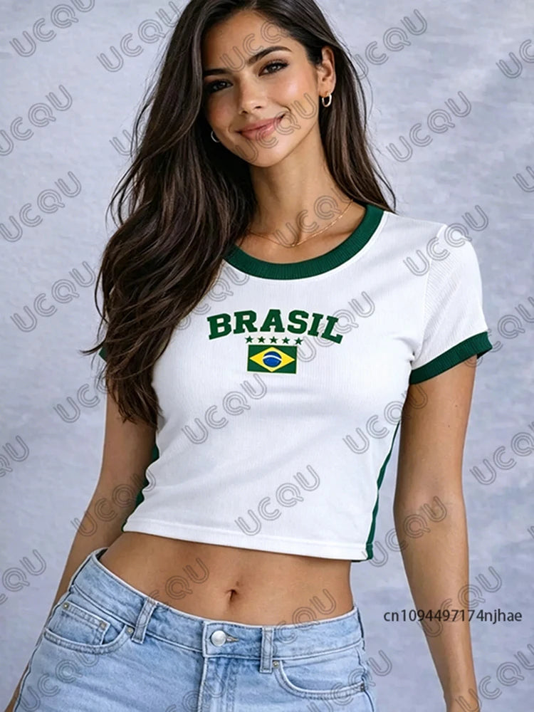 Brazilian Flag Slim Fit Tee