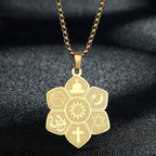 Engraved Star Pendant Necklace