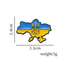 Ukraine Flag Map Enamel Pins