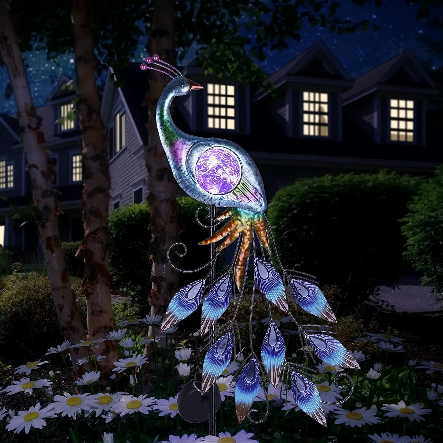 Peacock Solar Garden Light