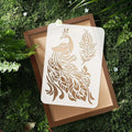 Reusable Plastic Peacock Stencil for Painting