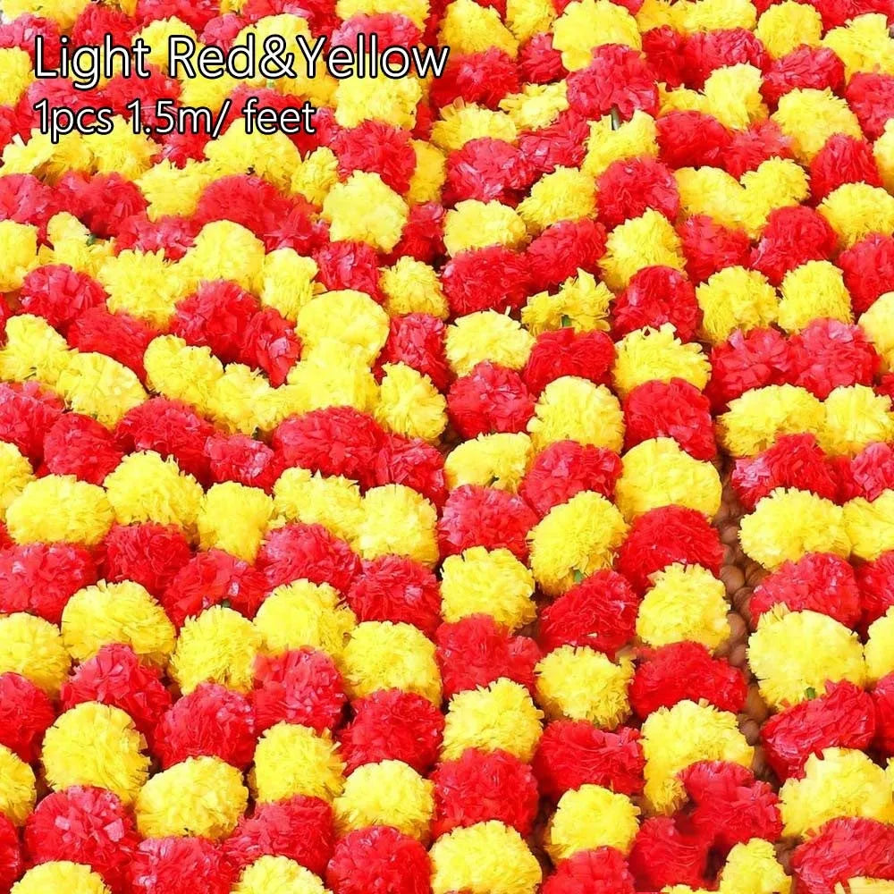Artificial Marigold Flowers Day of The Dead, and Diwali Home Decor