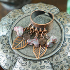 Ethnic Flower Feather Tassel Rings For Women Vintage Antique