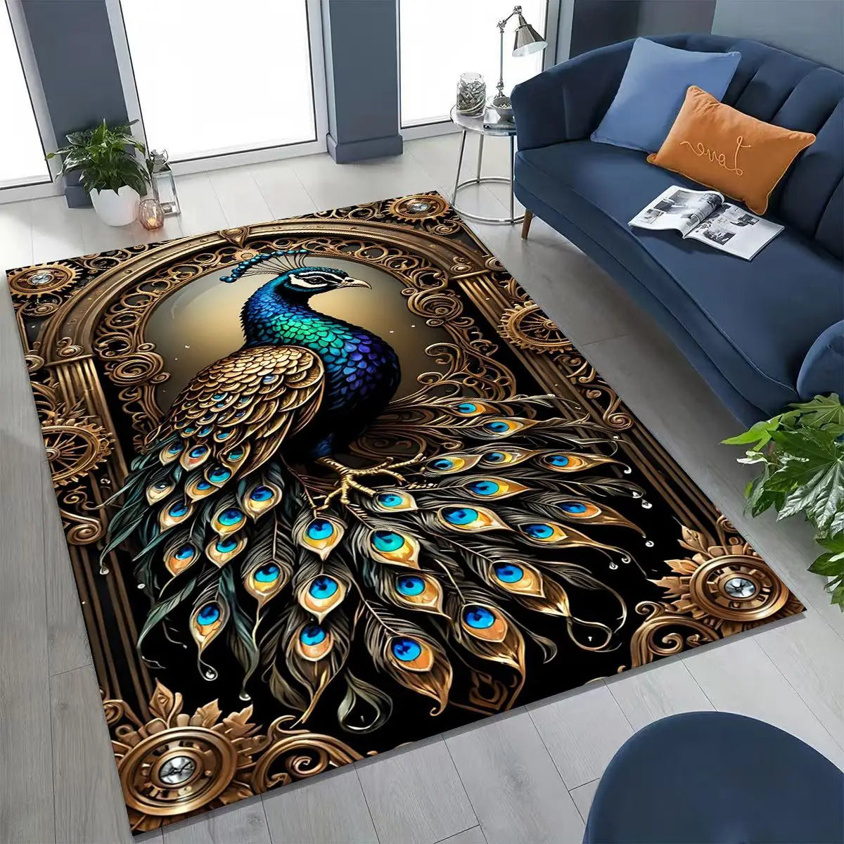 Peacock Rug Decor