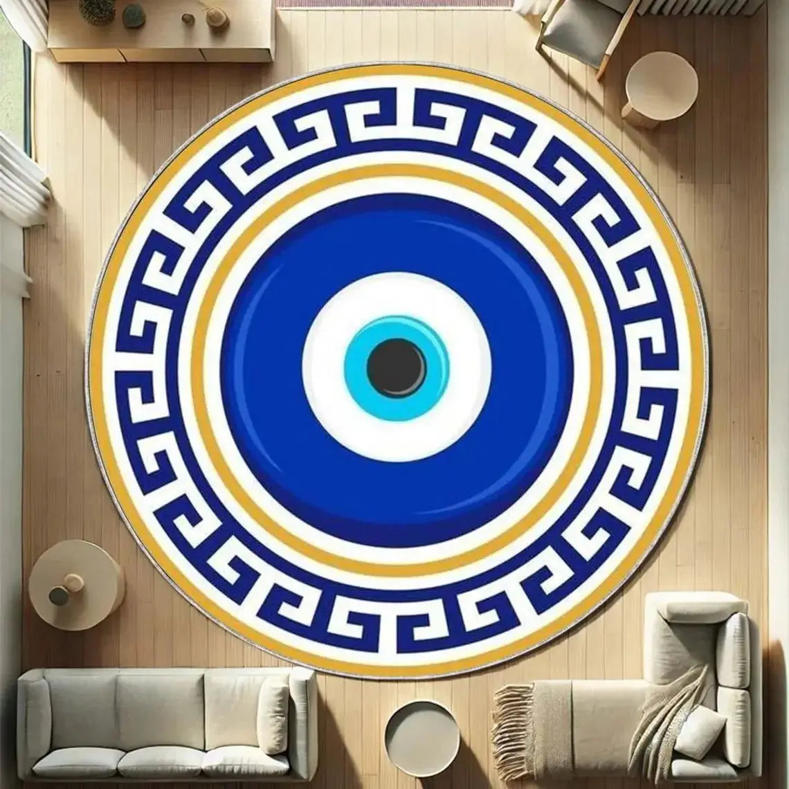 VIKAMA Nazar Protection Round Rug