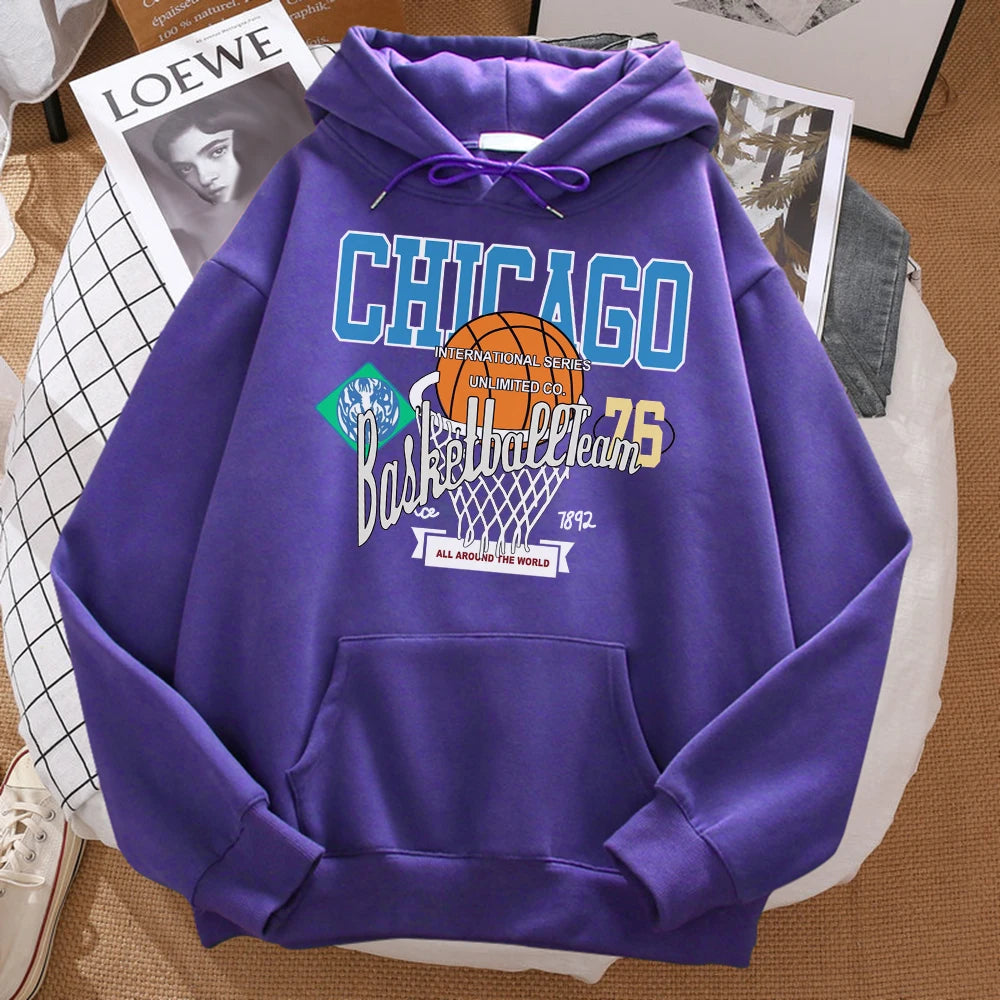 Chicago Basketball Team 76 All Around The World Hoody