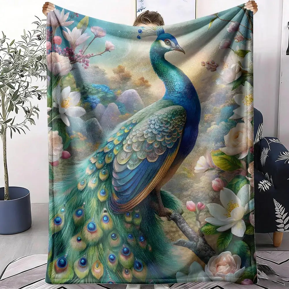 Peacock Throw Blanket
