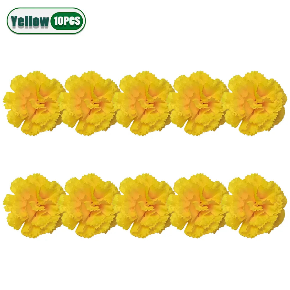 Artificial Carnation Marigold Flower for Diwali, Halloween, and Day of The Dead Party