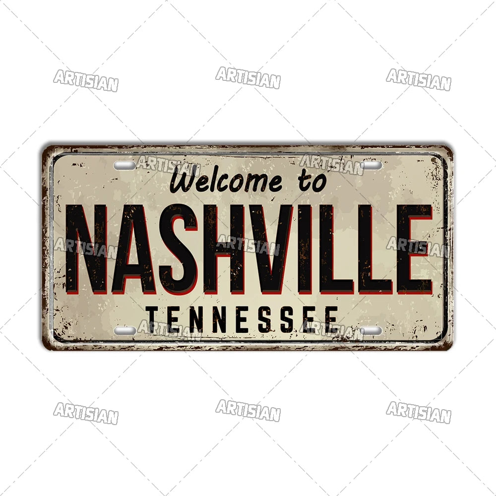 Welcome To USA City Car Plate