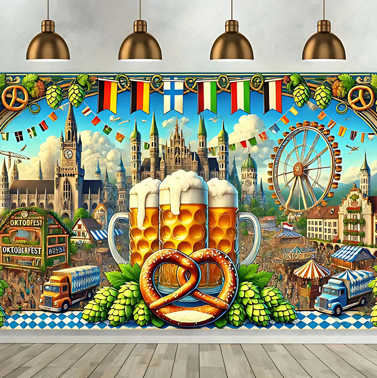 Oktoberfest Beer Theme Celebration Background