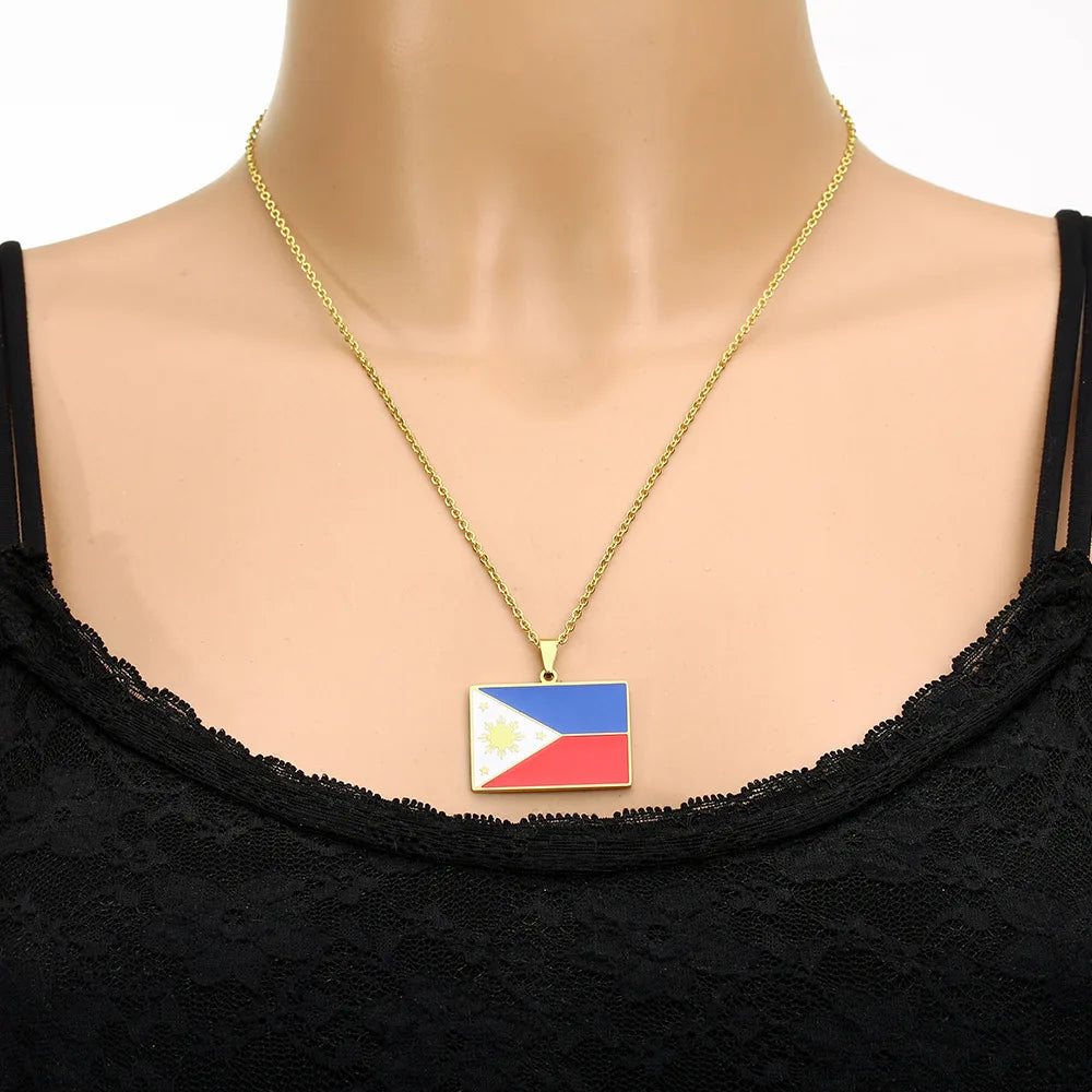 Philippine Flag Necklace