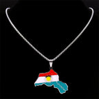 Kurdistan Region Map Necklace