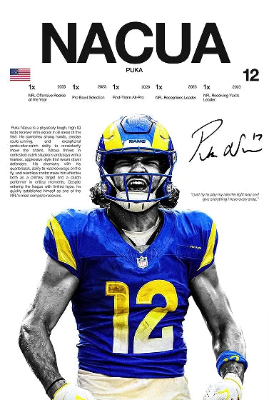Classic American Football Sports Star Art Poster