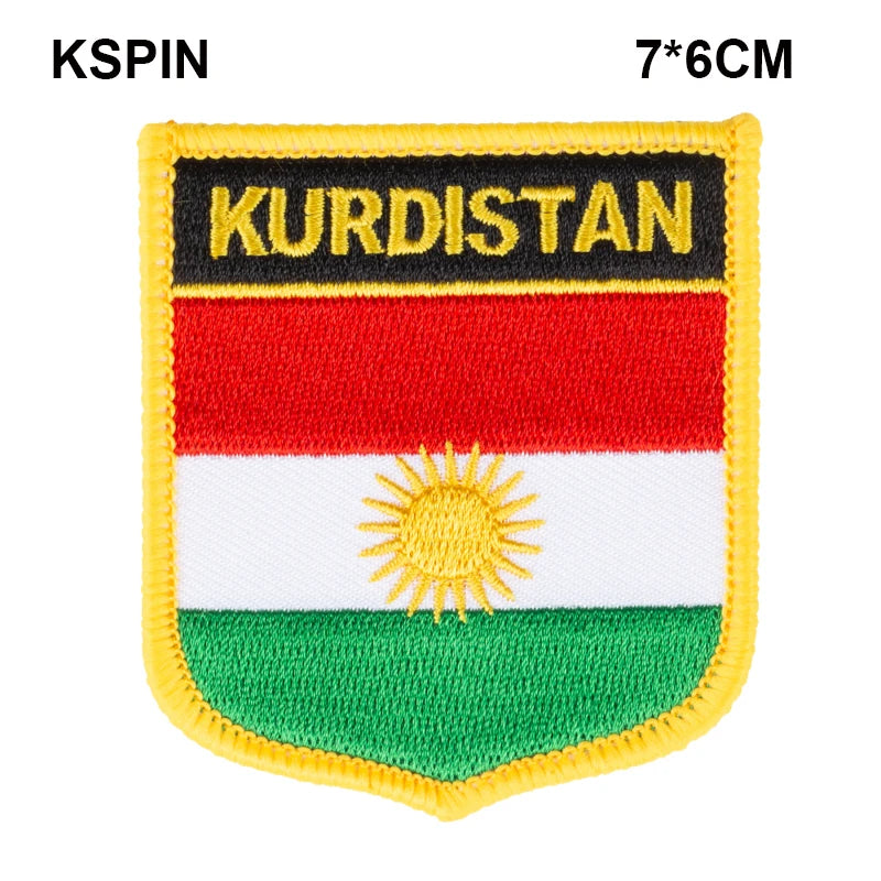 10pcs a lot KURDISTAN Flag Laple Pin Badge