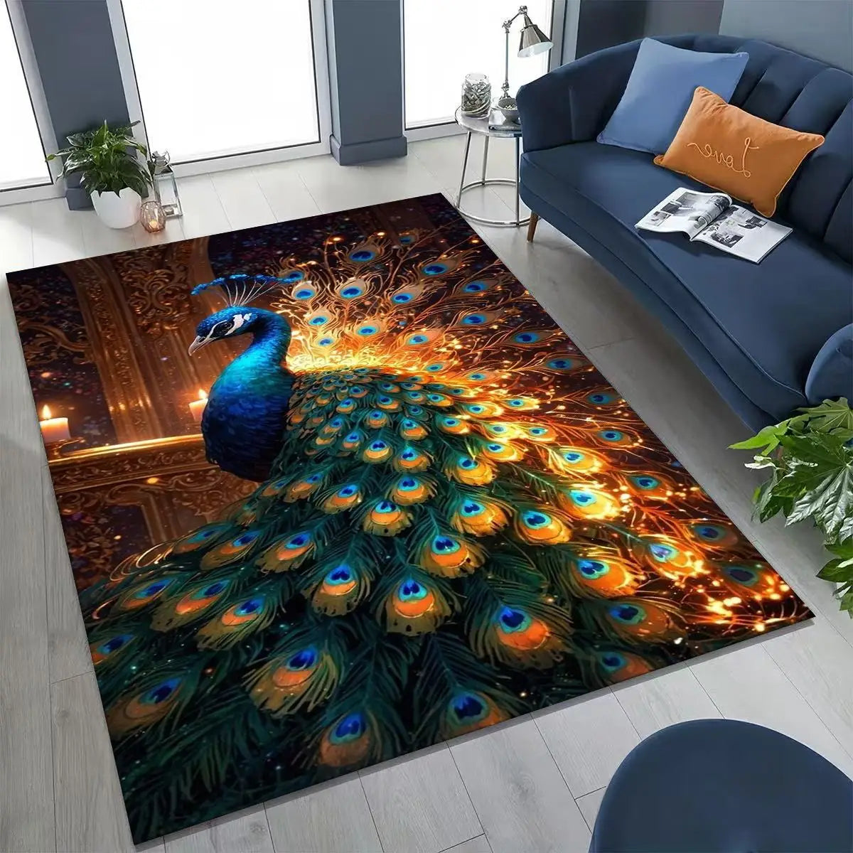 Peacock Rug Decor