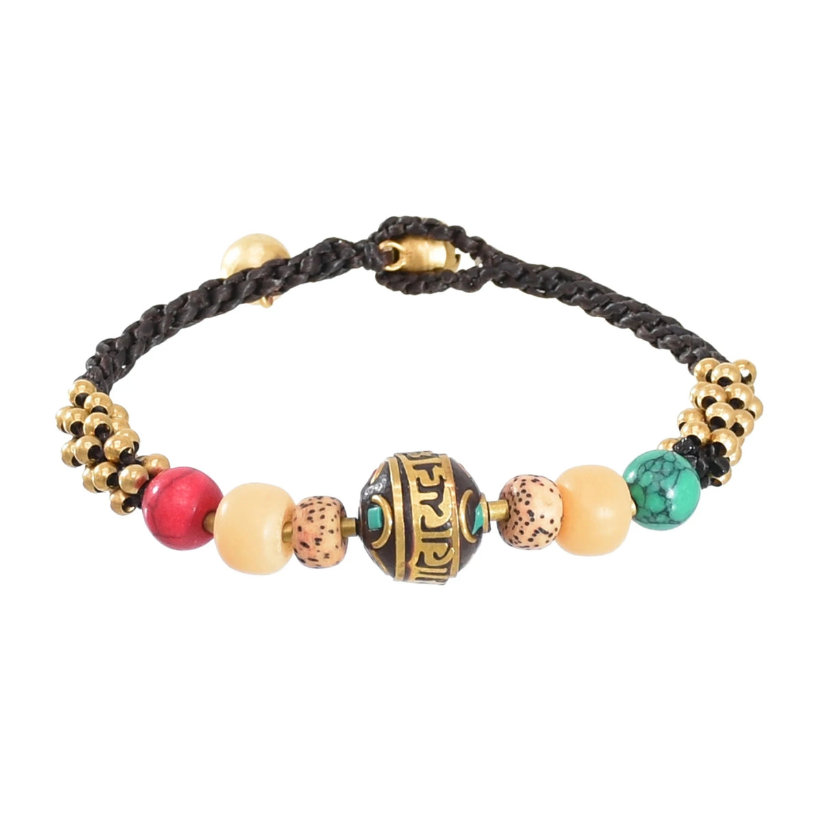 Vintage Tibetan Ethnic Colorful Stone Bead Bracelet