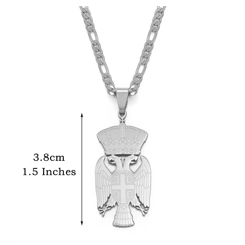 Republic of Serbia Eagle Pendant Necklaces