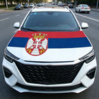 National Serbia Flag Car Engine Hood Cover