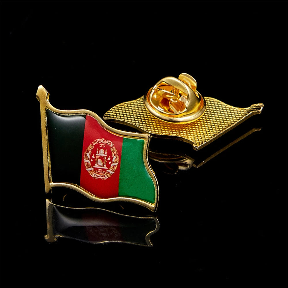 Afghanistan National Flag Metal Patriotism Pin