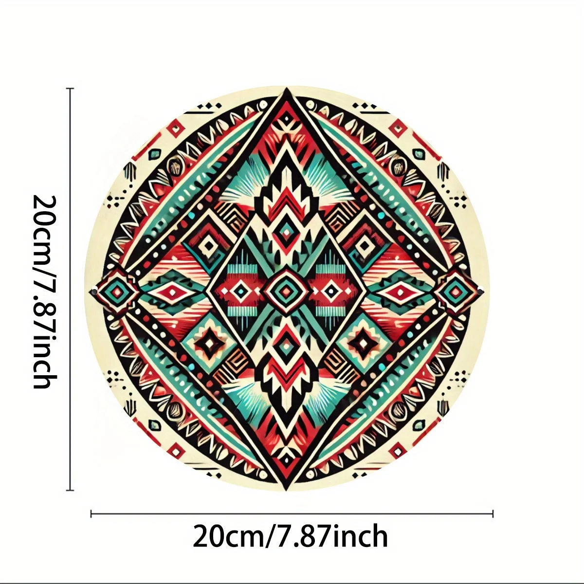 Southwest Native American Tribal Geometric Metal Sign