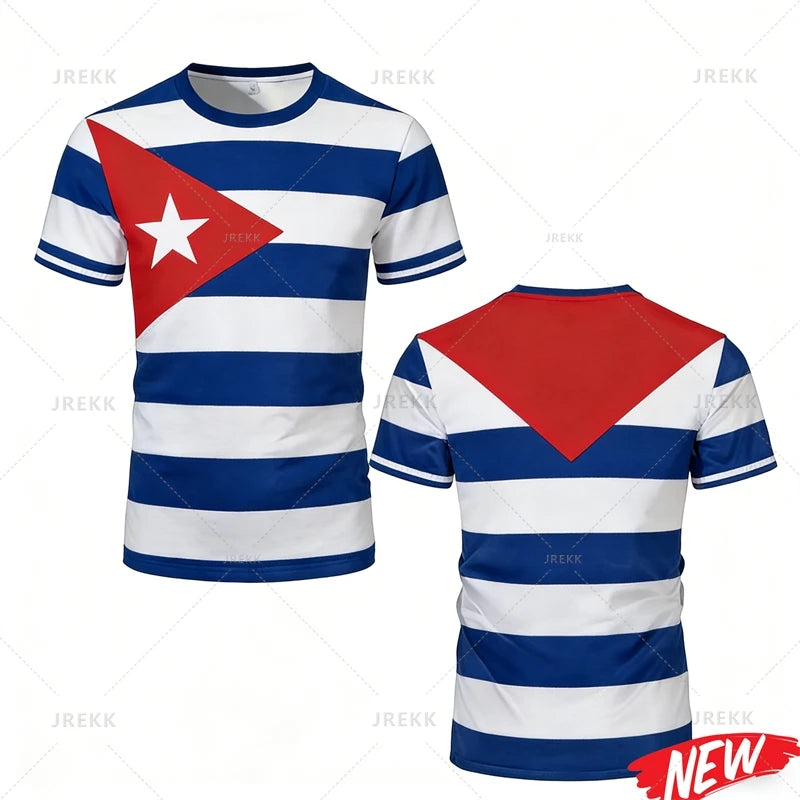 Cuba Flag Pattern T Shirt