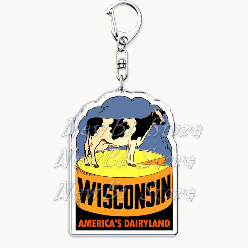 US Travel Keychain