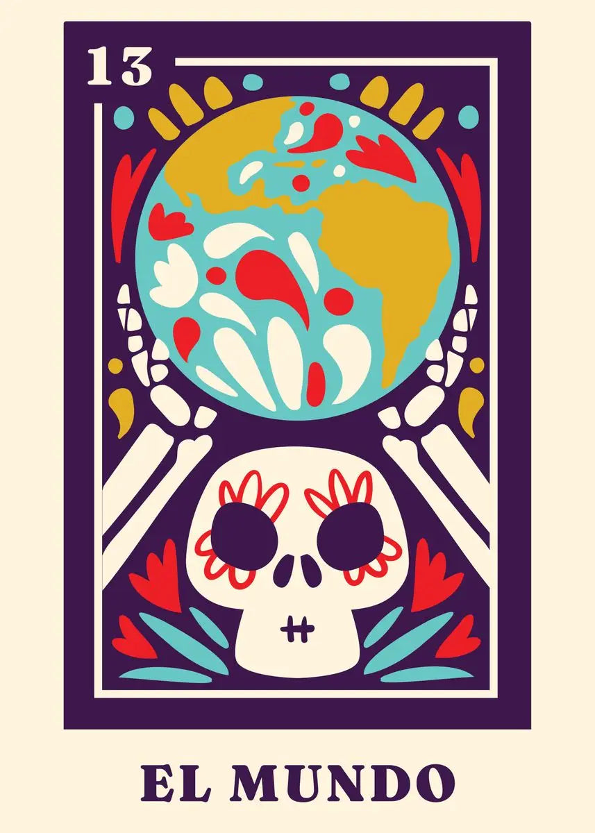 Mexican Skeleton Wall Art Canvas Painting Day of The Dead