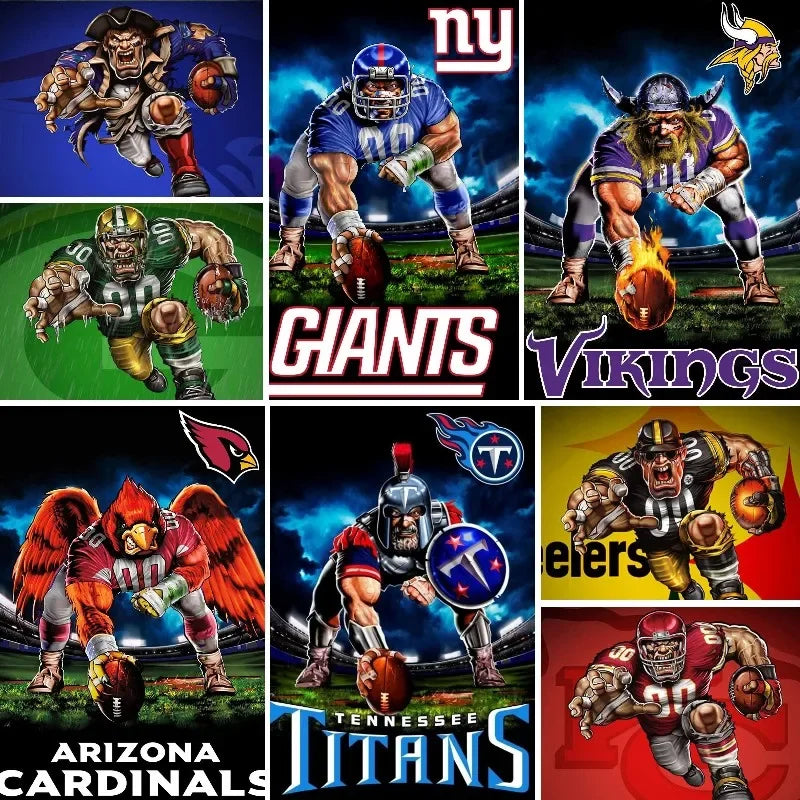 DIY Diamond Painting Football Team