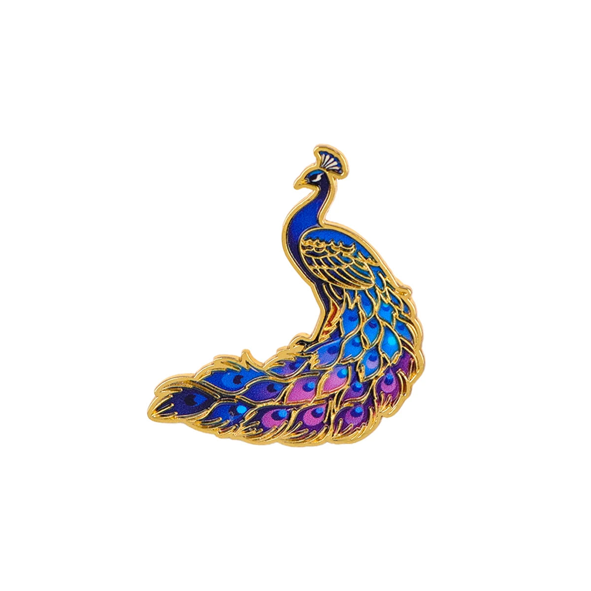 Vintage Peacock Enamel Pin