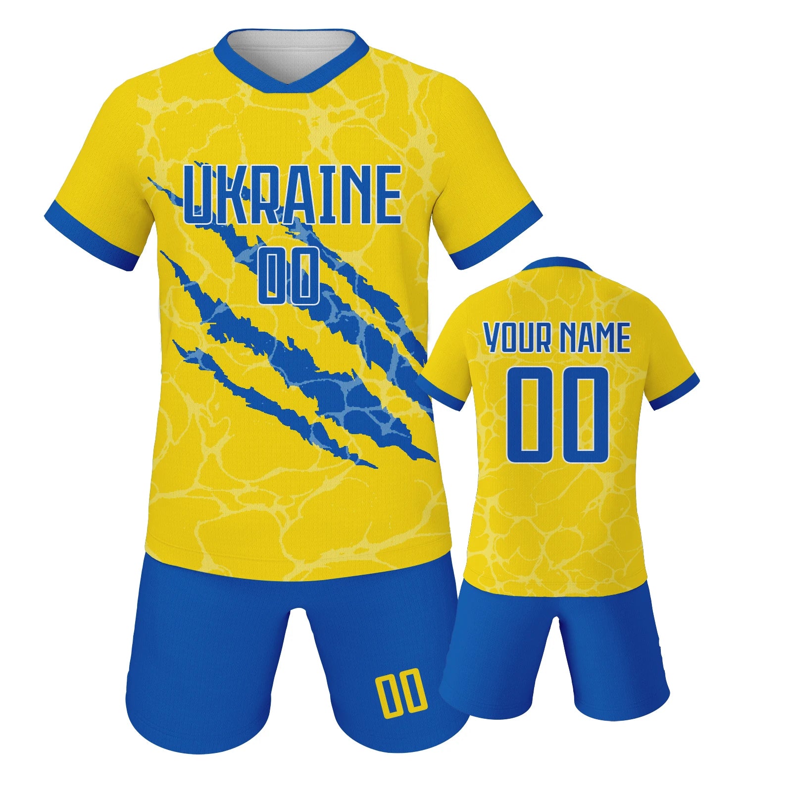 Custom Ukraine Kids Soccer Jersey
