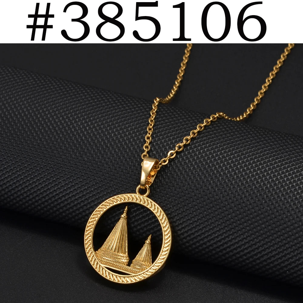 Round Yezidi Lalish Pendant Necklaces