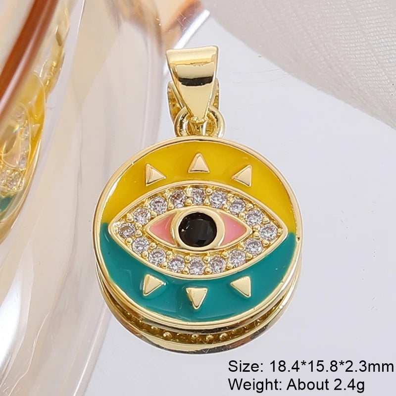 Gold Plated Handmade Colorful Star Of David Charms