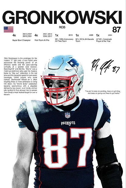 Classic American Football Sports Star Art Poster