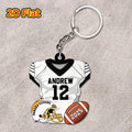 Personalized 2D Flat American Football Keychain