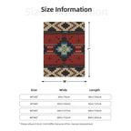 Native American Navajo Boho Aztec Pattern Blanket