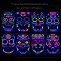 Waterproof Fluorescent Temporary Tattoo Stickers Day of the Dead