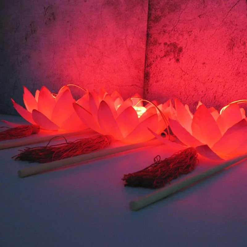 1PCS Musical Blossom Lotus Flower Light Lamp Festival Lantern Party