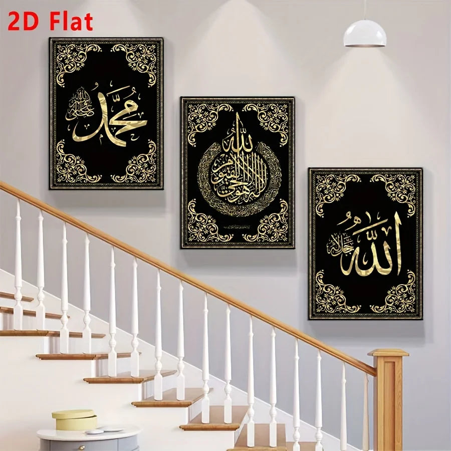 Black-Gold Calligraphy Posters