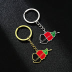 Afghanistan Map Flag Key Chain