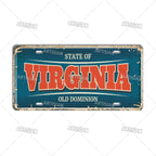 USA License Plate Landmark Metal