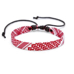 Multicolor Sizes Weave Kufiya Patterns Bracelets