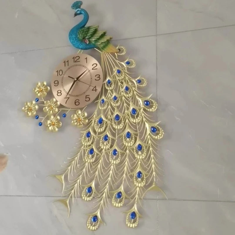 European Peacock Wall Clock