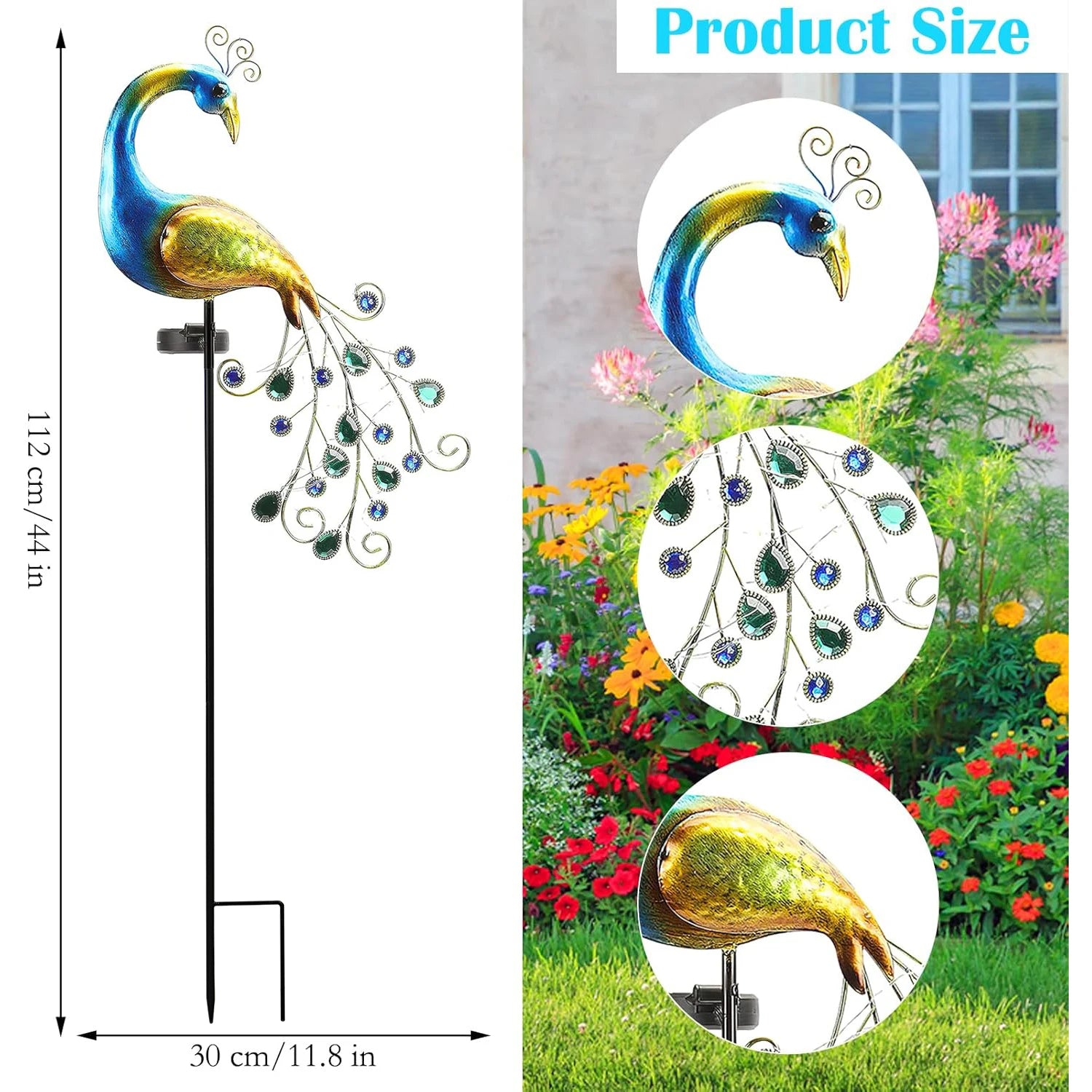 Peacock Shaped Solar Garden Lamp