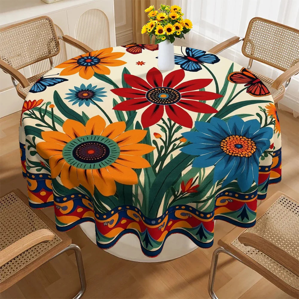 Mexican Round Tablecloth