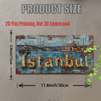 Vintage Metal Sign, ISTANBUL