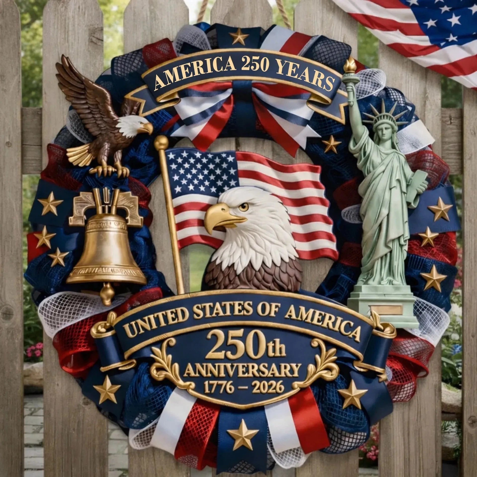 USA Patriotic Wreath