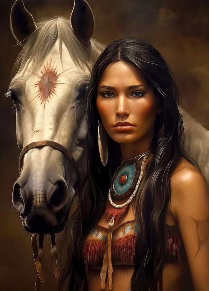Muskogee Creek Native American Woman Canvas