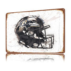 Baltimore Ravens Helmet 3D Printed Texture Poster