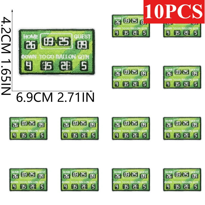 10/12PCS  Wholesale Embroidery Patches Rugby for Clothing