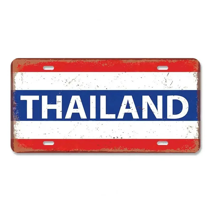 Myanmar Flag Aluminum Sign – Vintage Wall Decor